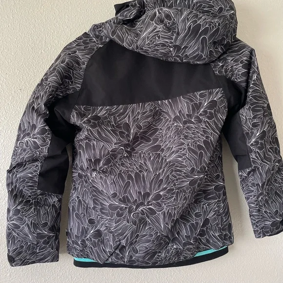 Ski snowboard Kids Black and Teal Jacket